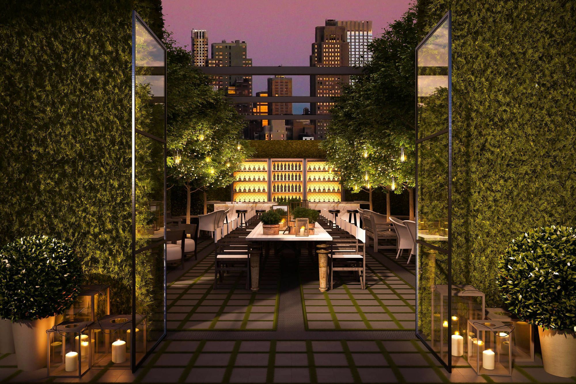 The Times Square Edition New York Luaran gambar The rooftop garden